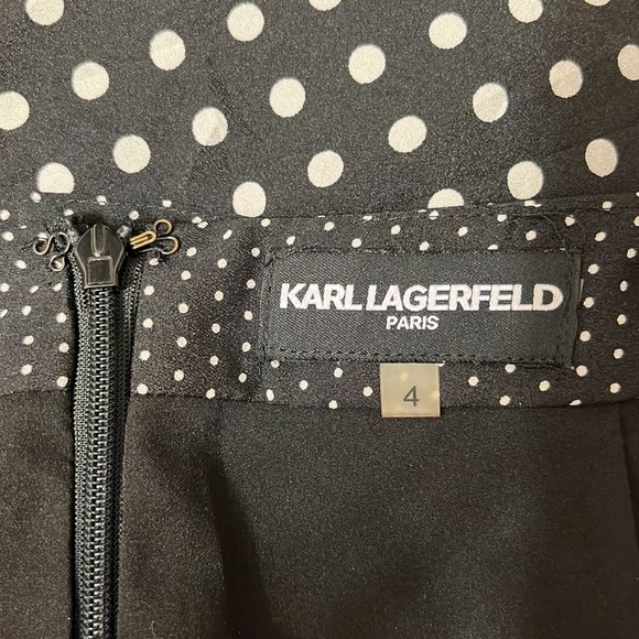 Karl Lagerfeld - New - Tiered Black/White Polka Dot Skirt - Picture 6 of 6